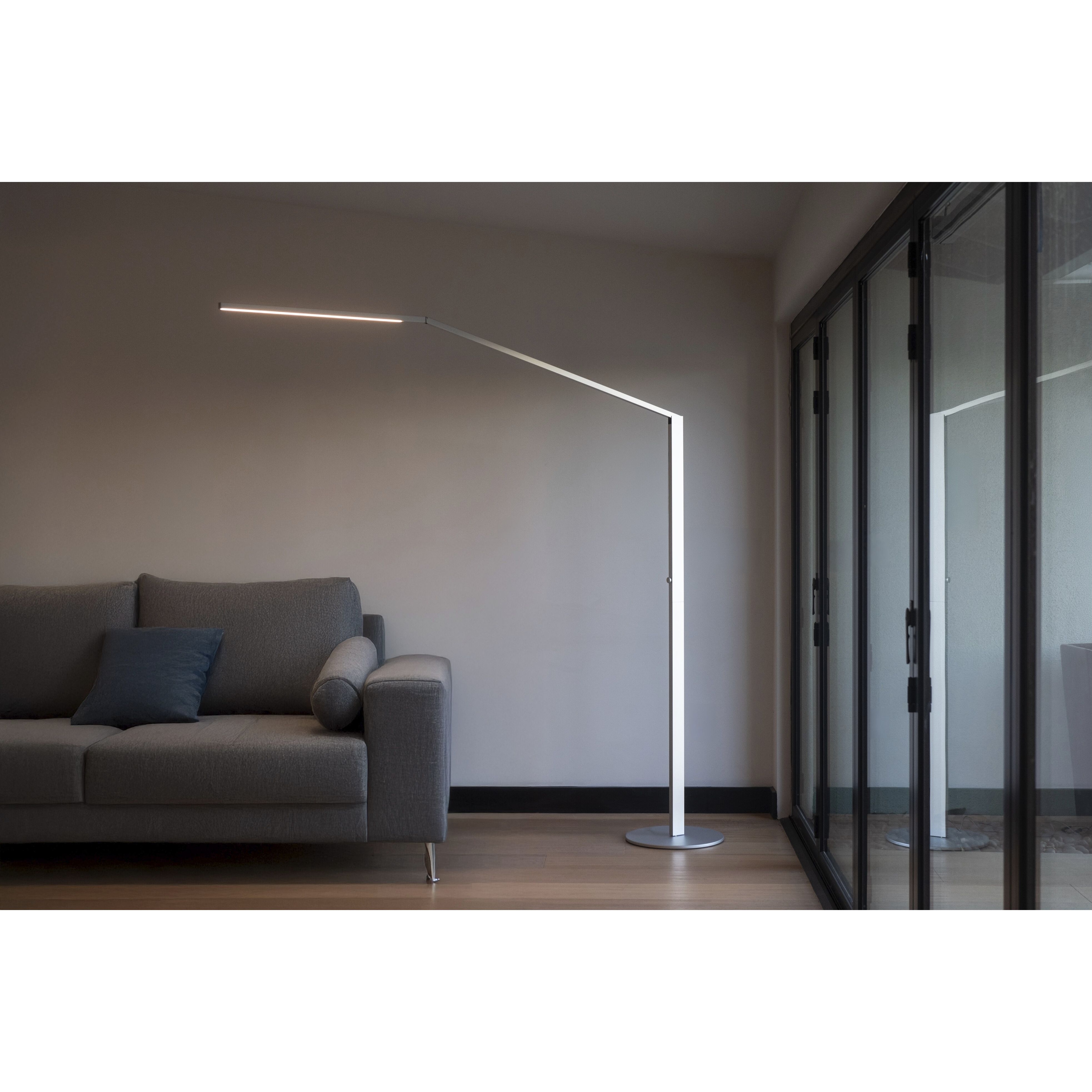 Z-Bar Titan 67.5 inch 26 watt Silver Floor Lamp Portable Light